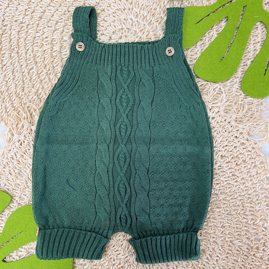 Jardineira Curta de Linha Losango - Verde Militar